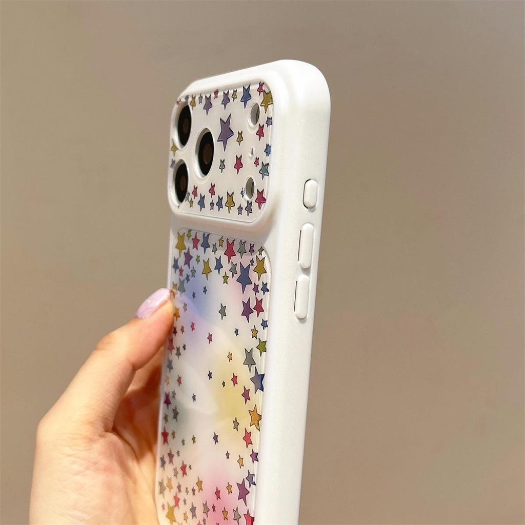 Gradientный чехол 'Звезда' с защитой от падения для iPhone 15 Совместим с Apple 17/16 PROMAX