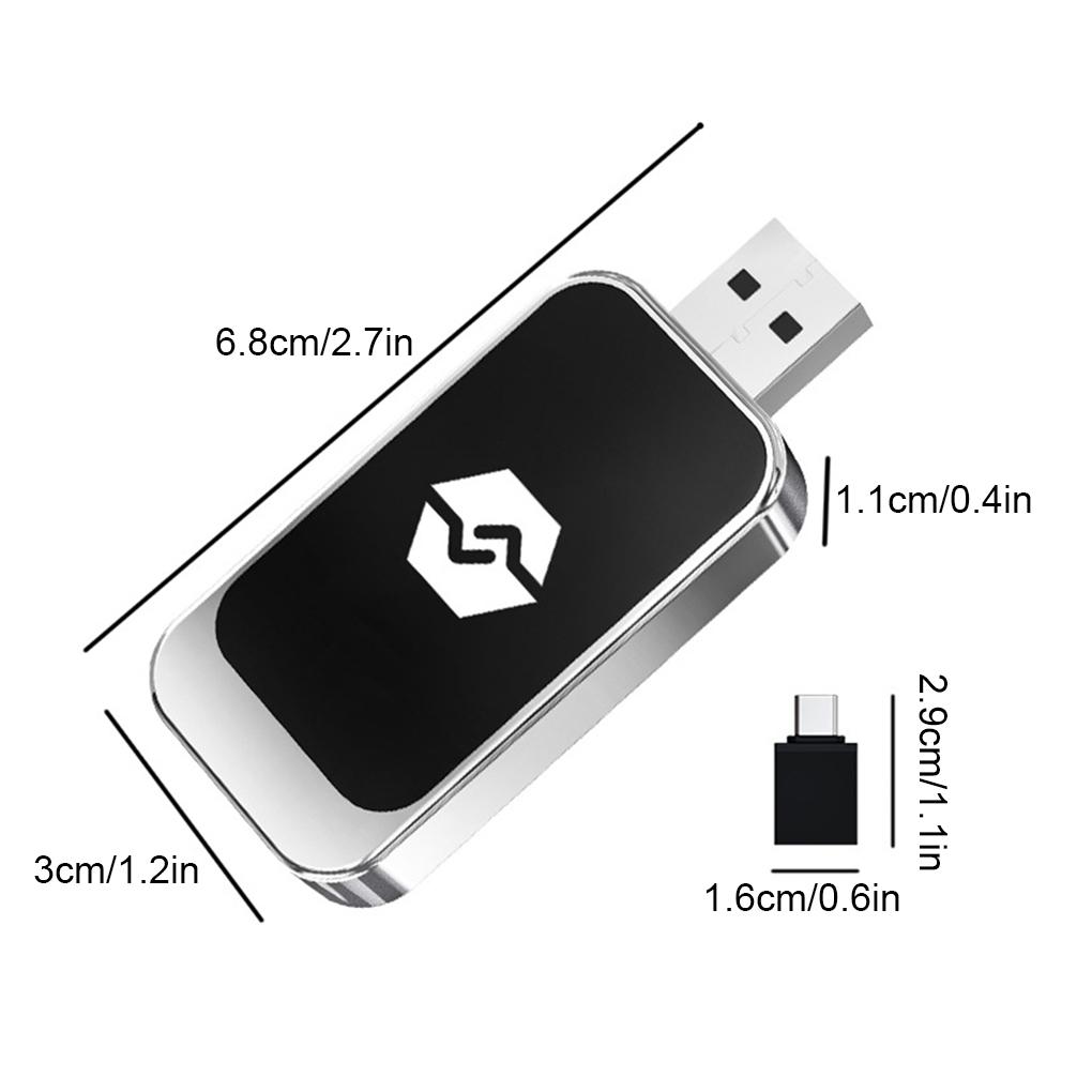 2 In 1 AI Box Mini Wired To Wireless Carplay Android Adapter Wifi & Bluetooth 5.0 Android Auto Plug and Play