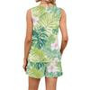 Женский летний повседневный комплект из 2 предметов: топ-майка с квадратным вырезом и брюки с цветочным принтом, с карманами