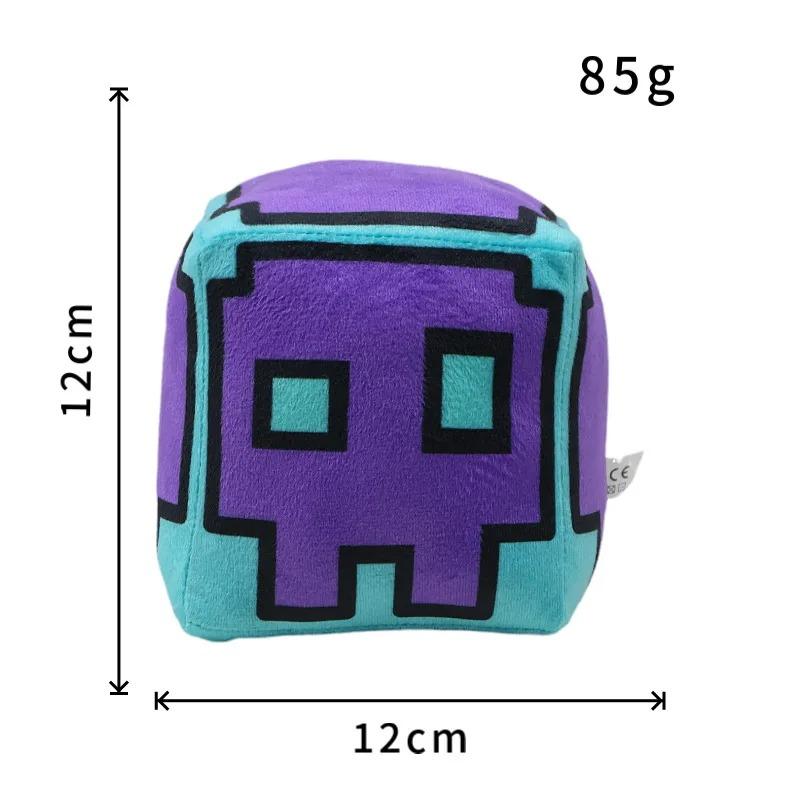 Плюшевые игрушки Geometry Dash Cube Маленькая подушка Мягкая плюшевая кукла Квадратный кулон Игра Милый домашний декор Детский подарок на день рождения