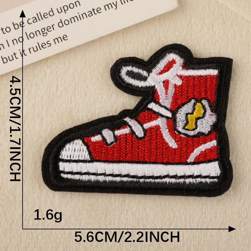 Мультяшная вышивка букв, термонаклейка для обуви и скрапбуков