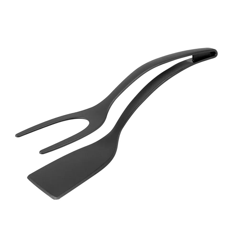 Kitchen 2 In 1 Nylon Grip Flip Tongs Egg Spatula Tongs Steak Spatula Tongs Clamp Pancake Fried Turners Kitchen Accessories