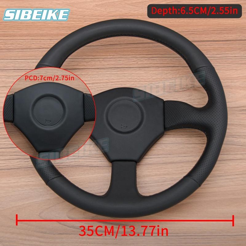 JDM Competition Leather Steering Wheel Universal 14inch Racing Sports Steering Wheel