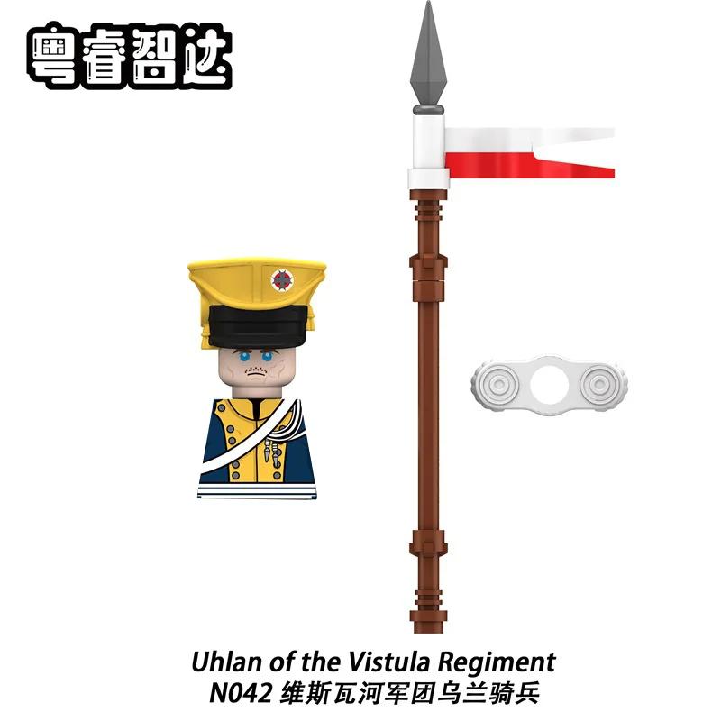 Napoleonic Wars Military Soldiers Building Blocks British France Prussia Cavalry Army Russian Infantry Figures Bricks Kids Toys