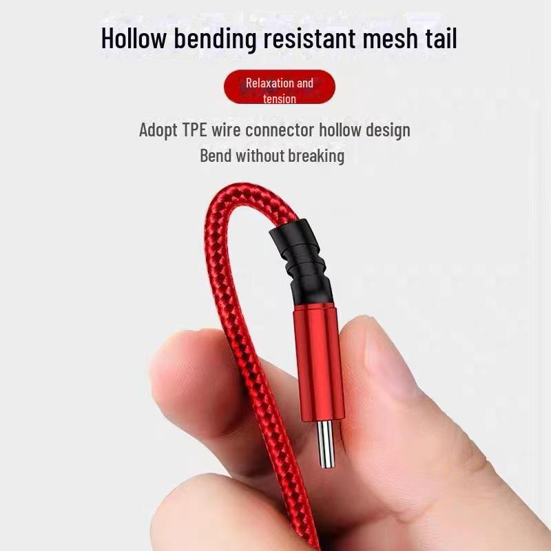 Плетеный нейлоновый кабель передачи данных 3-в-1 для быстрой зарядки, небольшой подарок