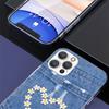 Джинсовый Ковбойский Деним С Принтом Чехол для Телефона Для iPhone 17 Air 16 Pro Max 16E 15 + 14 Plus 11 12 13 Mini 7 8 SE Подарок Печатная Крышка Fundas