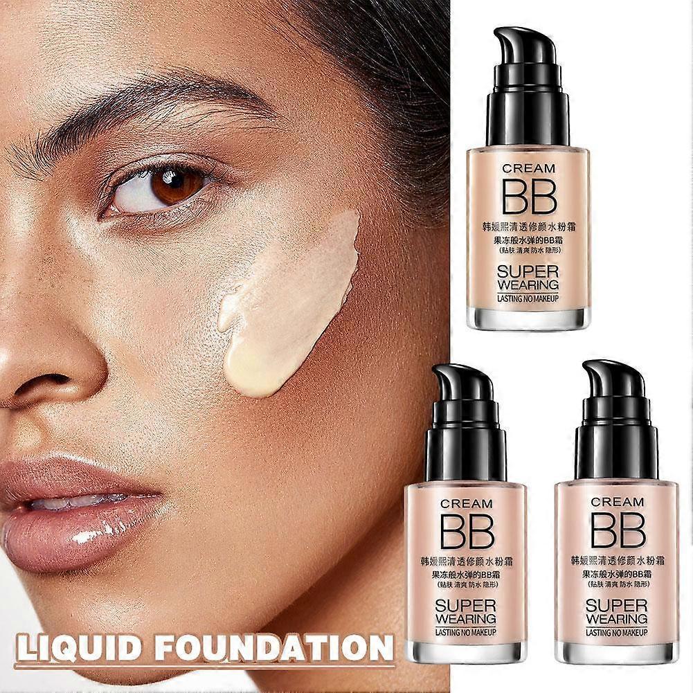 BB Cream Brighten Base Whitening Waterproof Moisturizing Liquid Foundation
