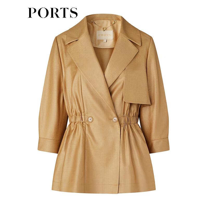 Ports Женский короткий тренч цвета хаки-коричневый