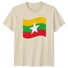 Myanmar Flag Waving TShirt Burmese Myanmar Gift For Him And Her