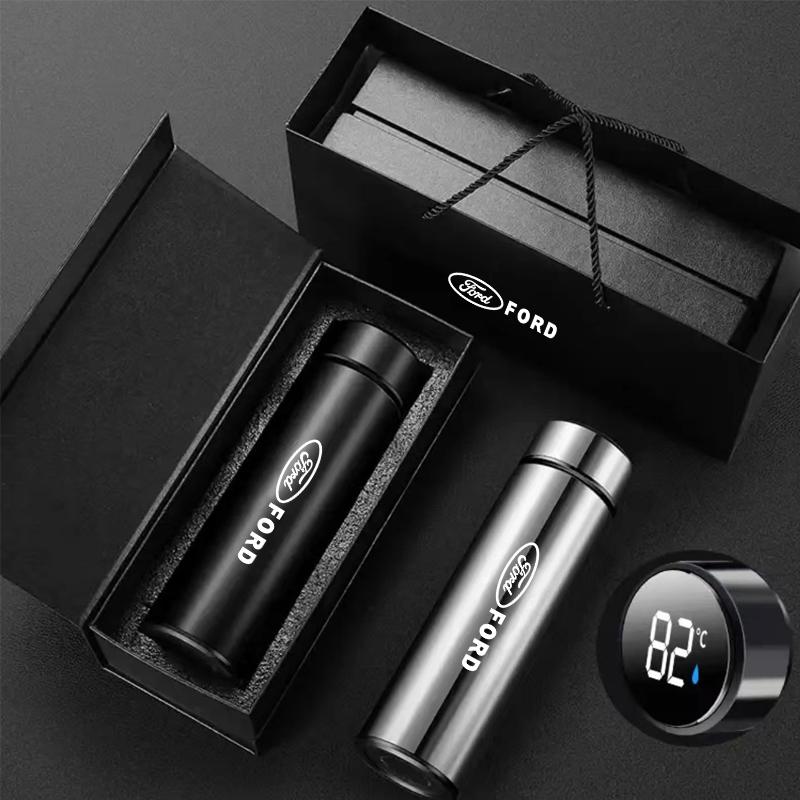 Smart Insulation Cup Thermos Cup Water Bottle Led Digital Temperature Display For Ford Focus mk2 mk3 Fiesta mk7 Ranger Mondeo mk
