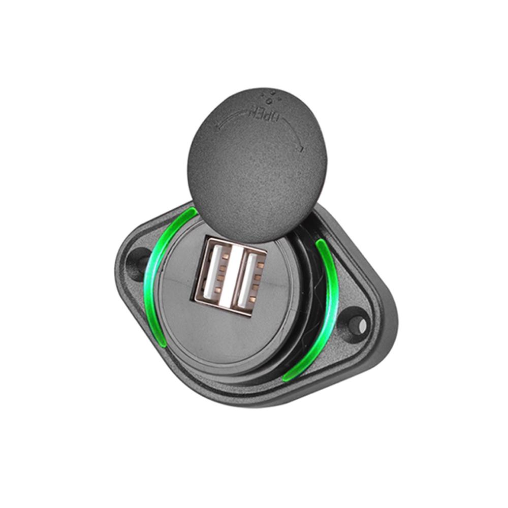 3.1a 12-24 В двойная USB-розетка для телефонов, планшета, выдвижная крышка, автомобильный автобус, лодка, двойной USB-порт, зарядное устройство, розетка