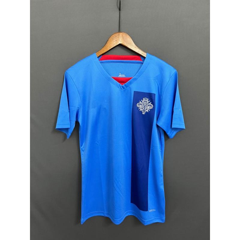 Retro Soccer Jersey Short Sleeve Quick Dry Breathable Men Women Sports Training