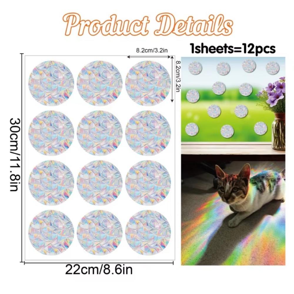 Christmas Rainbow Prism Static Cling Glass Stickers PVC Halloween Window Stickers Sun Catcher Decorative Films