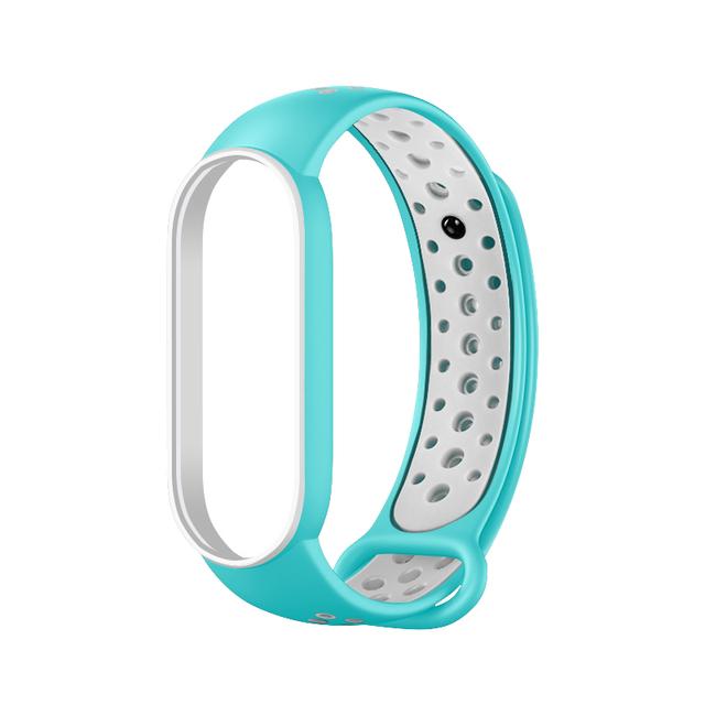 Силиконовый ремешок для Xiaomi Mi Band 6 5 4 3, спортивный дышащий браслет Mi Band 6, двухцветный браслет-браслет для Mi Band 6 5, ремешок Mi Band 4 3 Correa