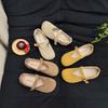 Flat Bottom One-pedal Mary Jane Shoes Children with Skirts 2025 Spring New Popular Shallow Commuter Grandma Single Shoes
