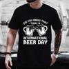 Beer DAY Модные графические мужские футболки Смешная одежда Большие размеры Сочетающиеся рубашки Наряды Уличная одежда Y2k Футболки с коротким рукавом