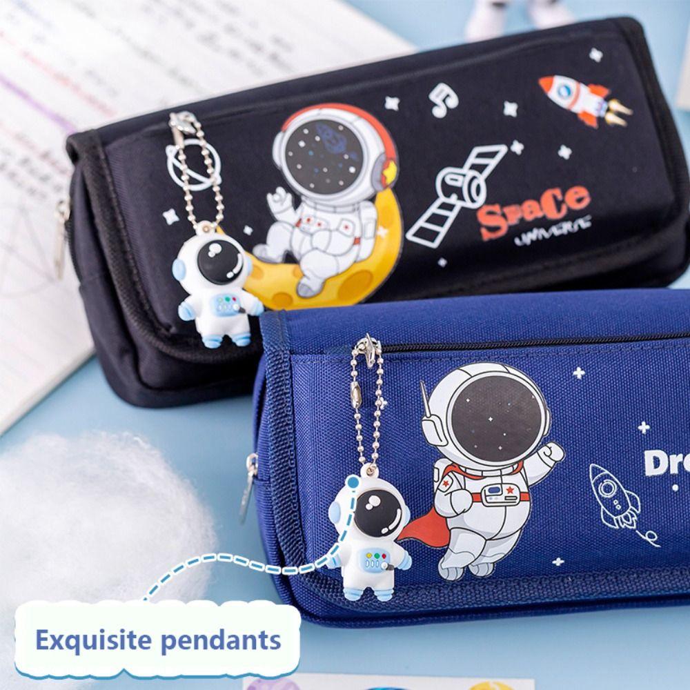 Four/Double layers Pen Bag Large Capacity Pen Box Cartoon Stationery Organizer  School Office