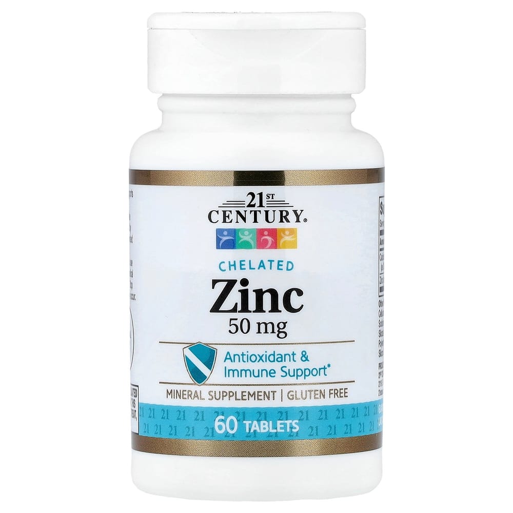 21st Century Sentry Chelated Zinc 50mg, 60 Tablets