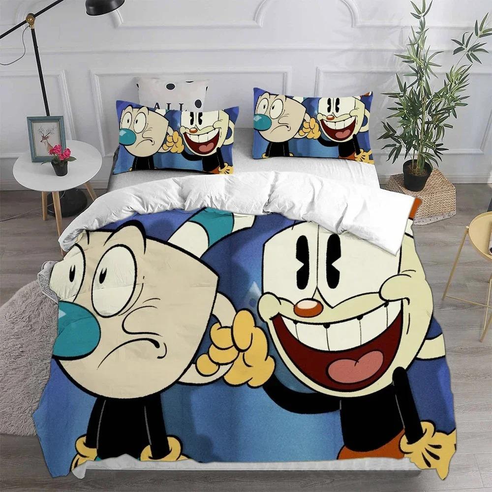 3D Новый Домашний Текстиль Мультяшный Cuphead Комплекты Постельного Белья Одеяло Покрывало Пододеяльник Наволочки Комплекты Детский Взрослый Размер