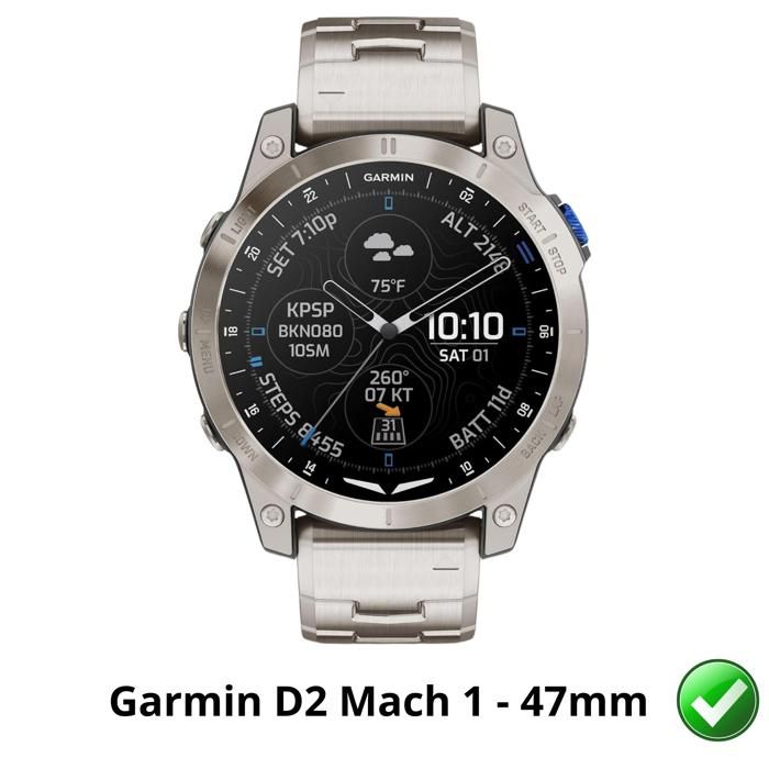 Защитная пленка для Garmin D2 mach 1 - 47 мм [Набор 6 шт.] Ультратонкая прочная защитная пластиковая пленка Phonillico