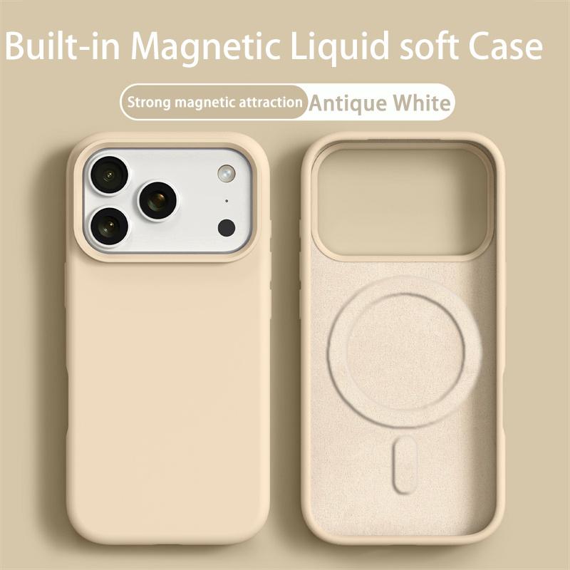 Оранжевый Жидкий Силиконовый Чехол Magsafe для iPhone 17 Pro Max Air Мягкий Магнитный Зарядный Чехол Для iPhone 12 13 14 15 16 Pro Max Plus