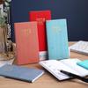 2024 Plan Book A6 English Agenda Book Leather Day Planner Notebook 365 Days Time Management Notepad