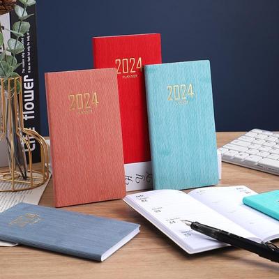 Книга-план на 2024 год A6, английская книга, кожаный ежедневник, блокнот для управления временем на 365 дней