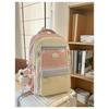High Value, Fresh and Sweet, Contrasting Color Splicing Backpack, Casual and Lightweight Backpack for Junior High School Students