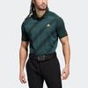 Adidas Polo Shirts Men's Dark Green Stand Collar Moderate Other HF9040