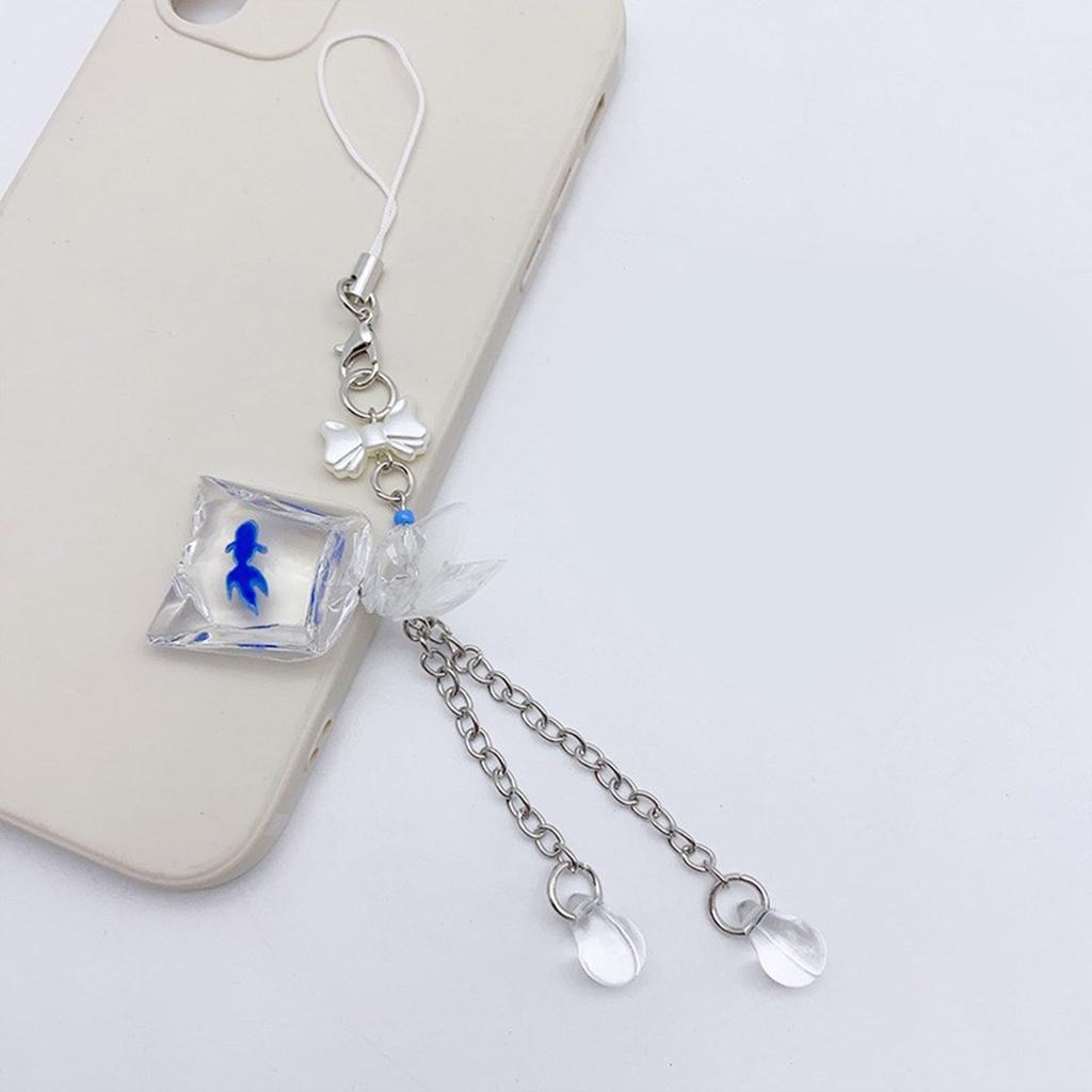 Модная сумка золотая рыбка бусины подвески кулон милый телефон ремешок сумка украшение портативные подвески шнурок для девочек женщин