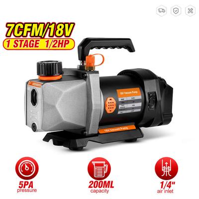 Беспроводной вакуумный насос для хладагента 7CFM 5PA 1/2 л.с. 1/4" вход для воздуха Для бытового кондиционирования воздуха Для аккумулятора