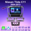 2 DIN Android Carplay автомобильное радио для Nissan Tiida C11 2004-2013 мультимедийный проигрыватель головное устройство стерео GPS навигация BT WIFI 2+32 ГБ