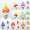 Trolls Cosplay Wig With Flame Style For Halloween Parties And Anime Costumes