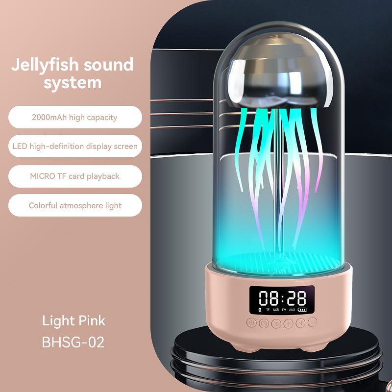 Creative Speaker Mobile Mechanical Jellyfish Bluetooth Speaker Colorful Lamp Octopus Audio Loudspeaker Box Home Desktop Ornaments Gift