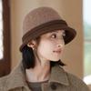 Wool Fisherman's Hat Children Keep Warm In Autumn and Winter Elegant British Retro Basin Hat Top Hat Temperament Versatile Trendy