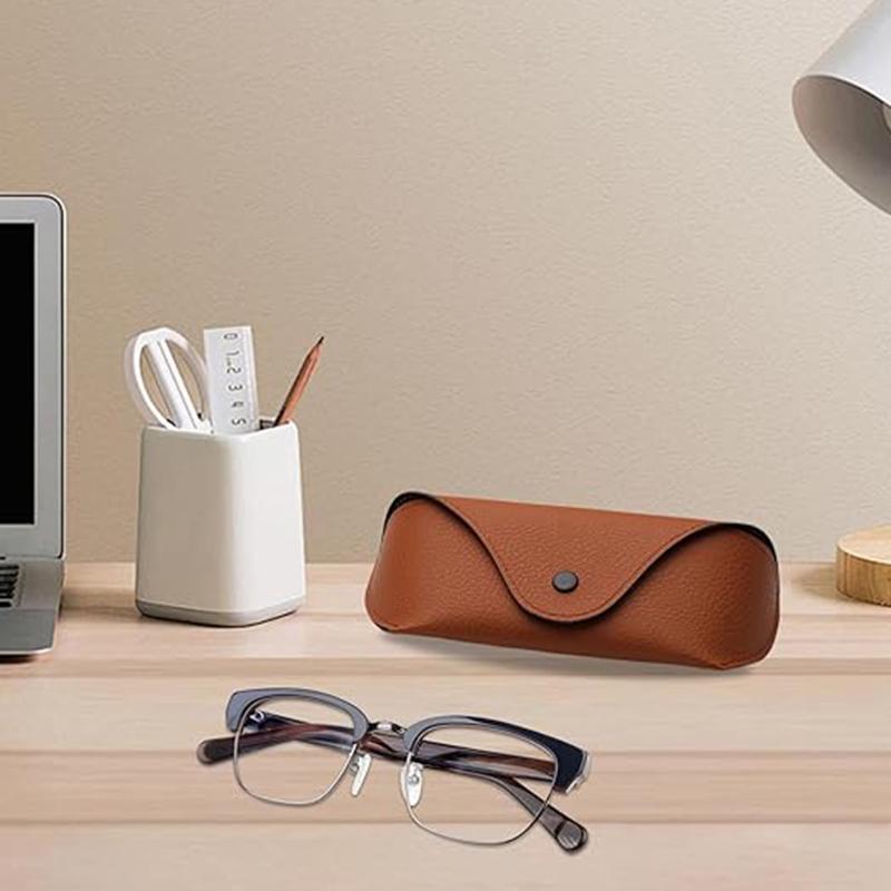 Fashionable Eyeglass Pouch Soft PU Leather Sunglasses Case for Men and Women On-the-Go