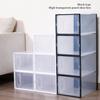 Transparent Shoe Box Stackable Design High Strength Large Capacity Dustproof Clear Shoe Organizer Magnetic Storage Bin