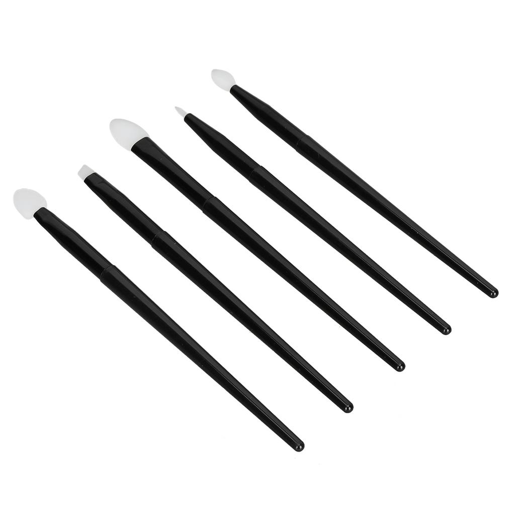 Pieces Silicone Brushes Eye Shadow Eyebrows Lip Brush Set Portable Handle Reusable Makeup