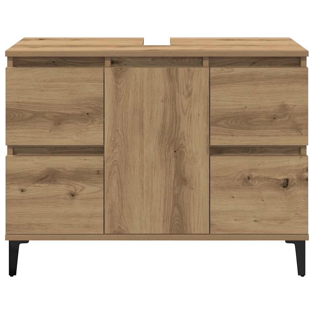 Artisan Oak Washbasin Cabinet 80 x 33 x 60 cm Particleboard