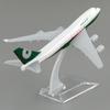 B747 Eva Air 1:Масштаб 400 16 см Модель самолета 747 с подставкой Модель самолета из сплава для коллекционного сувенира Выставочный подарок Декорация