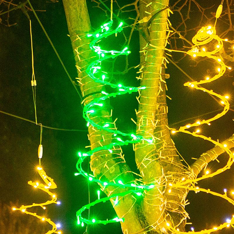 Светодиодные солнечные ротанговые гирлянды для украшения открытого двора и ландшафта