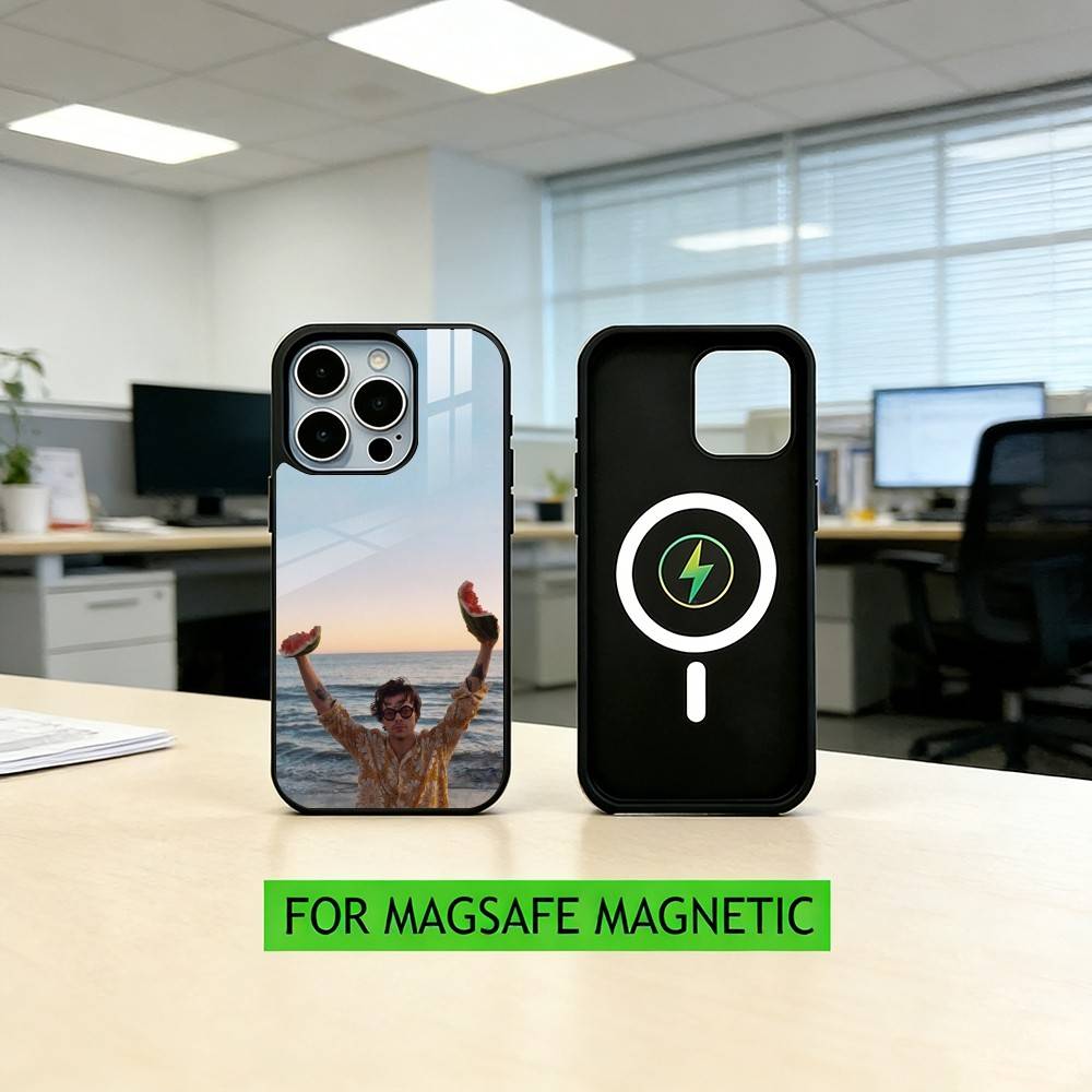 Чехол для телефона singer H-aRRy Music Styles Для iPhone17,16,15,14,13,12,11 Plus,Pro Магнитный Для Magsafe Беспроводной Зарядки