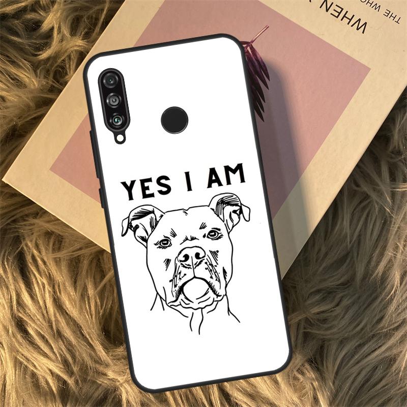 Чехол для Huawei Nova 5T 3i 7i 8i 11i 12i 9 10 SE Y60 Y61 Y70 Y72 Y73 Y90 Y91 P30 P40 Lite с изображением собаки Питбуль