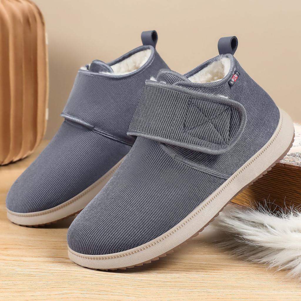 Cotton Shoes Men's Winter Men's Boots Velcro Snow Boots Thermal Shoes Men's Lightweight Short Boots Thick-soled Comfortable Cotton Boots