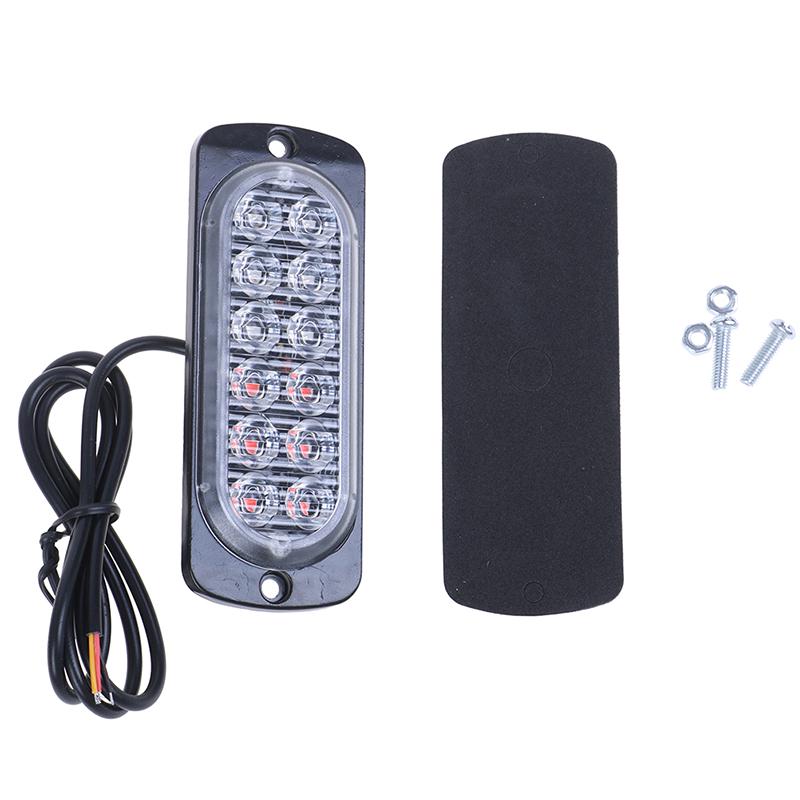 Красный/синий 12 светодиодных автомобильных стробоскопов, аварийная полицейская сигнальная лампа, модель с 18 вспышками