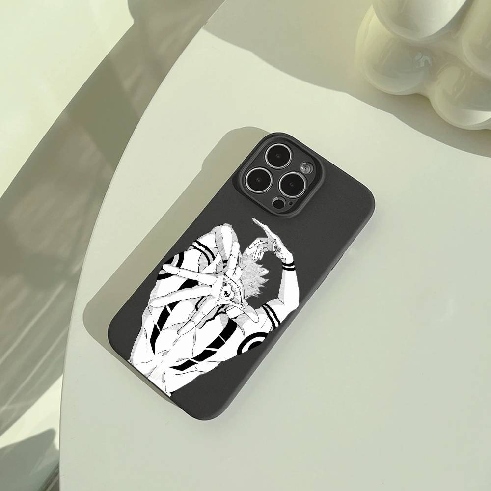 Популярные персонажи-J-Jujutsu K-aisen- Чехол для телефона для iPhone 17,16,15,14,13,12,11 Pro Max,16Plus,XS Мягкий черный чехол