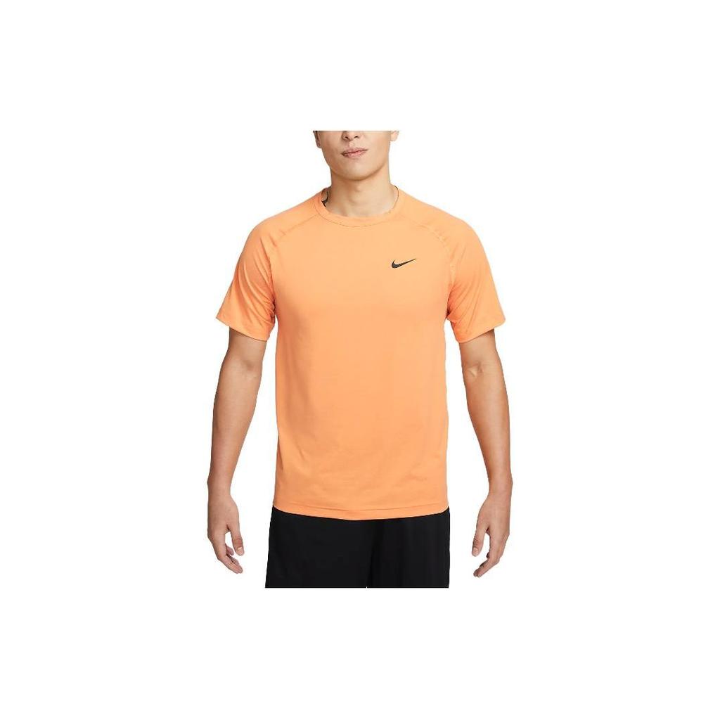 Nike Solid Color Crew Neck Pullover Short Sleeve T-Shirt Men Tops Orange DV9816-815