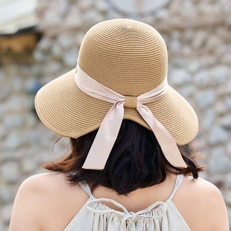 Праздничная соломенная шляпа, женская летняя шляпа от солнца, пляжная шляпа для путешествий на море, шляпа от солнца