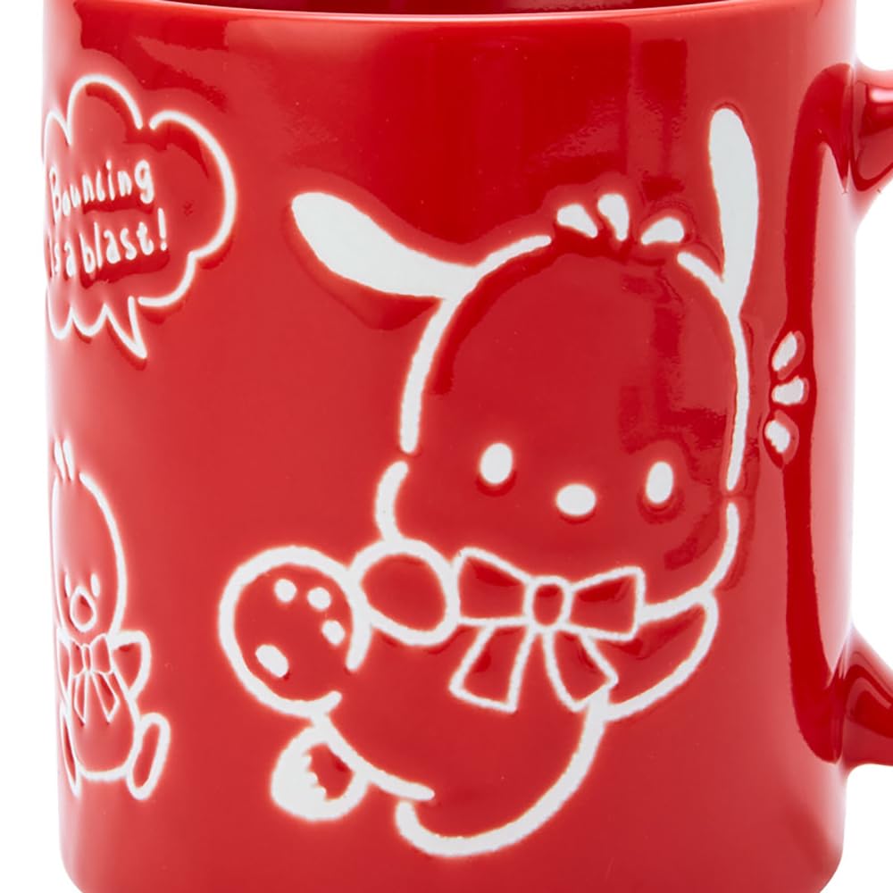 Sanrio Почакко 35-летие Красная Лента Почакко 35-летие 9 x 11 x 8 061255 Кружка, Дизайн, Почакко, Посуда, Чашка, Юбилей, День Рождения, Персонаж,