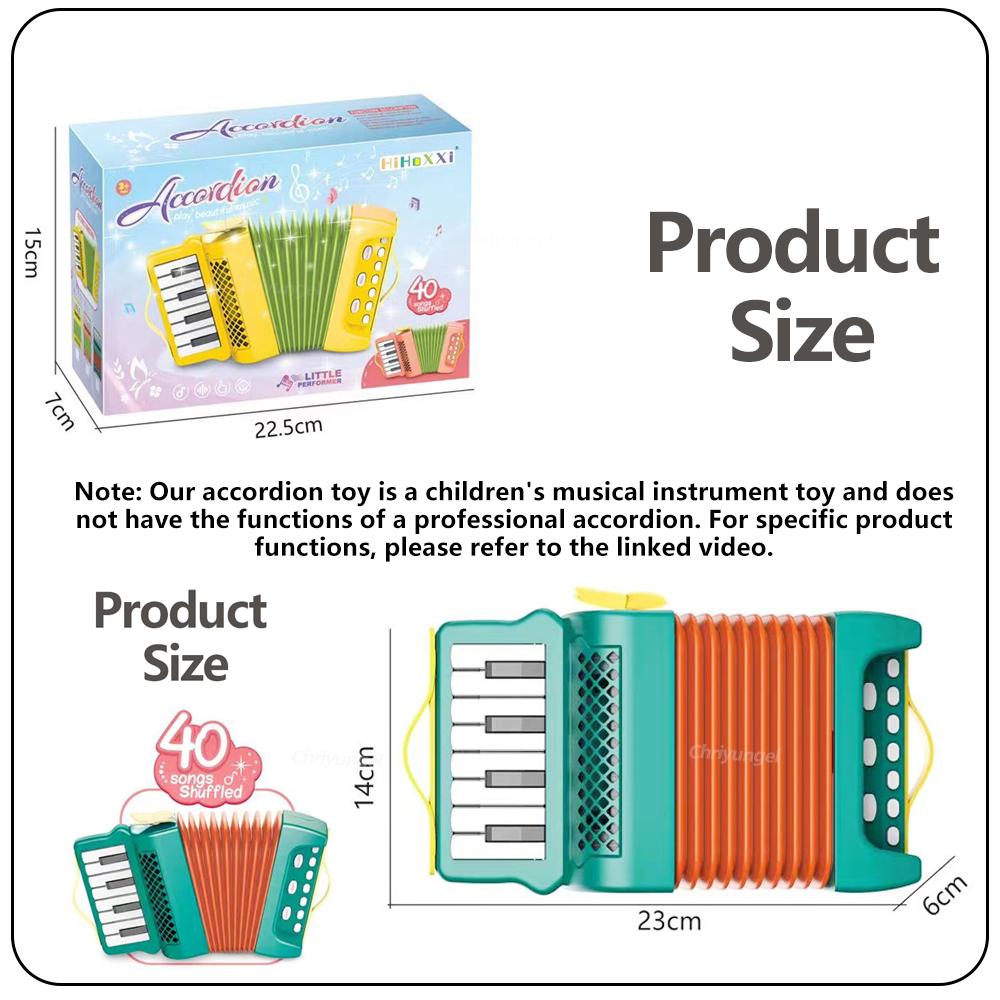 Accordion Toy for Kids Musical Indoor and Outdoor Playing Musical Instrument Educational Toys Gifts for Toddlers Boys Girls